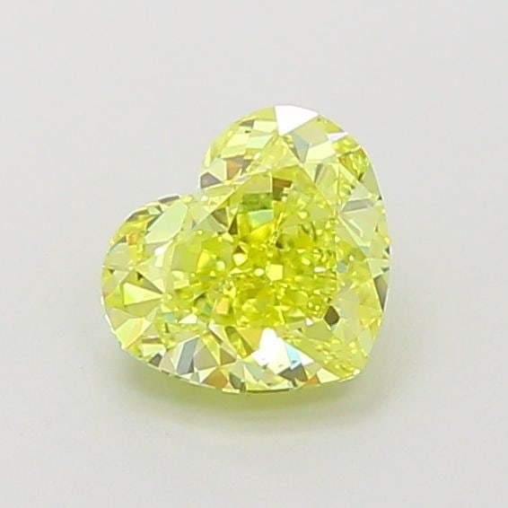 Loose Diamond - HEART 1.06ct Fancy Vivid Yellow VS1: Loose Diamond - HEART 1.06ct Fancy Vivid Yellow VS1 Source: This is a real non-mined Diamond that has been grown in a lab Shape: HEART Carats: 1.06 Color: Fancy Vivid Yellow Certification: IGI Video: