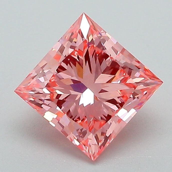 Loose Diamond - PRINCESS 1.46ct Fancy Vivid Pink VS2 (1 of 1)