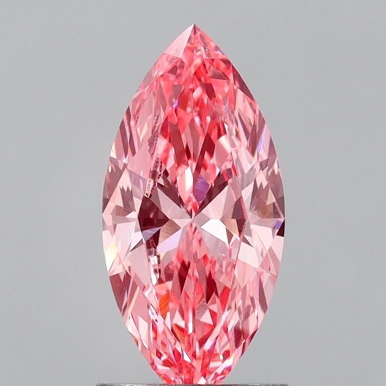 Loose Diamond - MARQUISE 1.19ct Fancy Vivid Pink VS1: Loose Diamond - MARQUISE 1.19ct Fancy Vivid Pink VS1 Source: This is a real non-mined Diamond that has been grown in a lab Shape: MARQUISE Carats: 1.19 Color: Fancy Vivid Pink Certification: IGI The D
