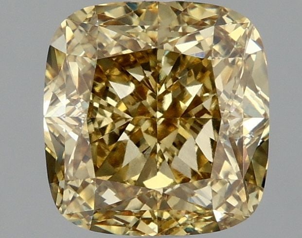 Loose Diamond - CUSHION MODIFIED 2.04ct Fancy Intense Gray Yellow VS1: Loose Diamond - CUSHION MODIFIED 2.04ct Fancy Intense Gray Yellow VS1 Source: This is a real non-mined Diamond that has been grown in a lab Shape: CUSHION MODIFIED Carats: 2.04 Color: Fancy Intense Gr