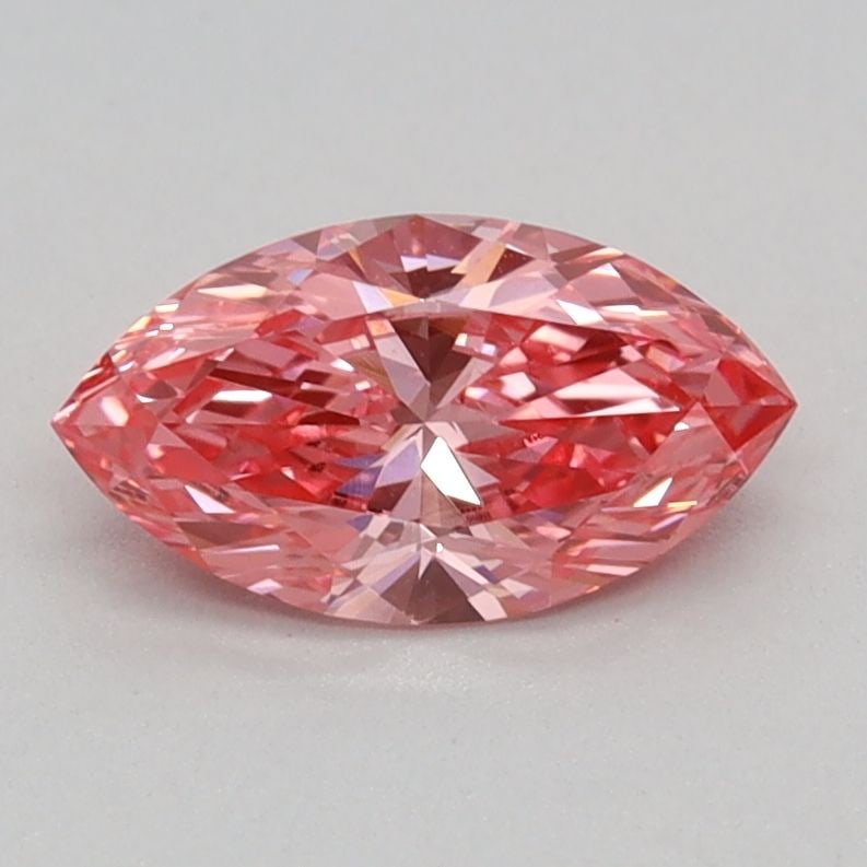 Loose Diamond - MARQUISE 0.42ct Fancy Vivid Pink VVS2: Loose Diamond - MARQUISE 0.42ct Fancy Vivid Pink VVS2 Source: This is a real non-mined Diamond that has been grown in a lab Shape: MARQUISE Carats: 0.42 Color: Fancy Vivid Pink Certification: IGI Vide