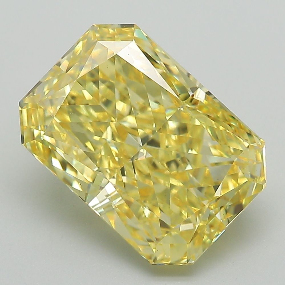 Loose Diamond - RADIANT 4.54ct Fancy Vivid Yellow VS1: Loose Diamond - RADIANT 4.54ct Fancy Vivid Yellow VS1 Source: This is a real non-mined Diamond that has been grown in a lab Shape: RADIANT Carats: 4.54 Color: Fancy Vivid Yellow Certification: IGI Vid