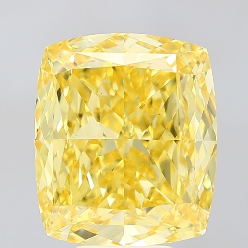 Loose Diamond - CUSHION MODIFIED 7.88ct Fancy Vivid Yellow VS1: Loose Diamond - CUSHION MODIFIED 7.88ct Fancy Vivid Yellow VS1 Source: This is a real non-mined Diamond that has been grown in a lab Shape: CUSHION MODIFIED Carats: 7.88 Color: Fancy Vivid Yellow Cert