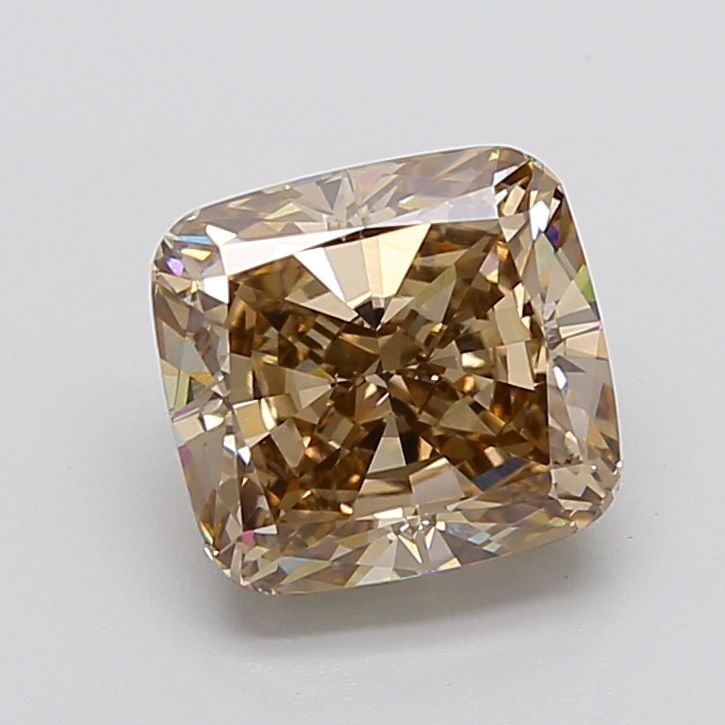 Loose Diamond - CUSHION MODIFIED 5.14ct Fancy Brown VVS2: Loose Diamond - CUSHION MODIFIED 5.14ct Fancy Brown VVS2 Source: This is a real non-mined Diamond that has been grown in a lab Shape: CUSHION MODIFIED Carats: 5.14 Color: Fancy Brown Certification: IG