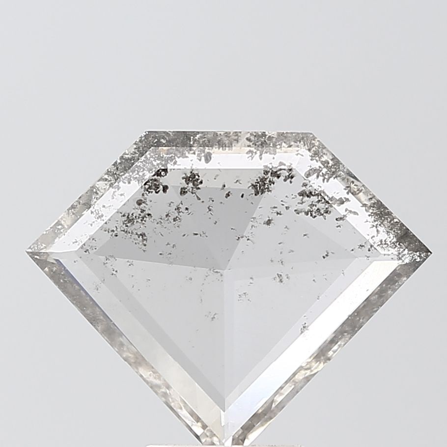 Loose Diamond - SHIELD 2.02ct Salt and Pepper I2: Loose Diamond - SHIELD 2.02ct Salt and Pepper I2 Source: This is a real non-mined Diamond that has been grown in a lab Shape: SHIELD Carats: 2.02 Color: Salt and Pepper Certification: NONE Video: