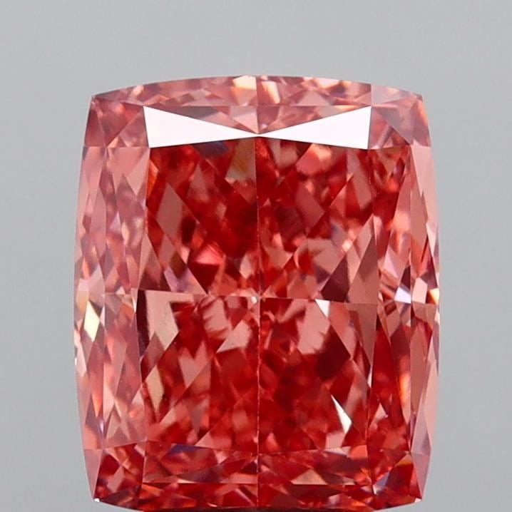 Loose Diamond - CUSHION MODIFIED 4.13ct Fancy Vivid Brownish Pink VS1 (1 of 1)