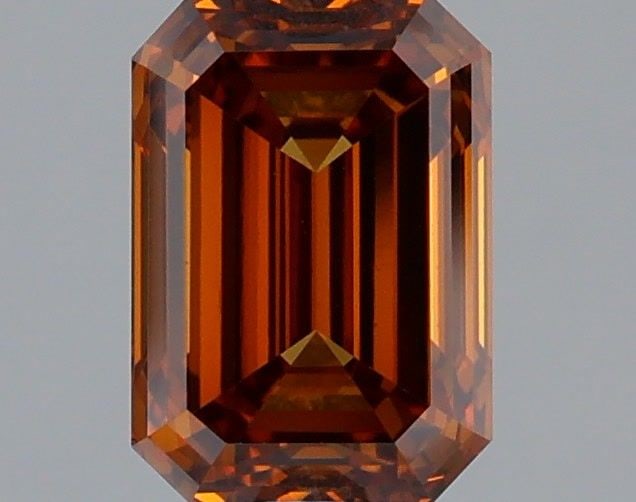 Loose Diamond - EMERALD 1.52ct Fancy Deep Brownish Orange VS1: Loose Diamond - EMERALD 1.52ct Fancy Deep Brownish Orange VS1 Source: This is a real non-mined Diamond that has been grown in a lab Shape: EMERALD Carats: 1.52 Color: Fancy Deep Brownish Orange Certif