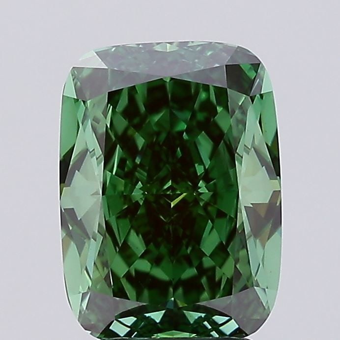 Loose Diamond - CUSHION MODIFIED 3.01ct Fancy Vivid Green VS1 (1 of 1)