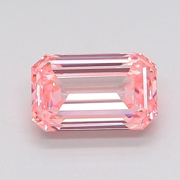 Loose Diamond - EMERALD 1.0ct Fancy Intense Pink VVS2: Loose Diamond - EMERALD 1.0ct Fancy Intense Pink VVS2 Source: This is a real non-mined Diamond that has been grown in a lab Shape: EMERALD Carats: 1.0 Color: Fancy Intense Pink Certification: IGI Vide