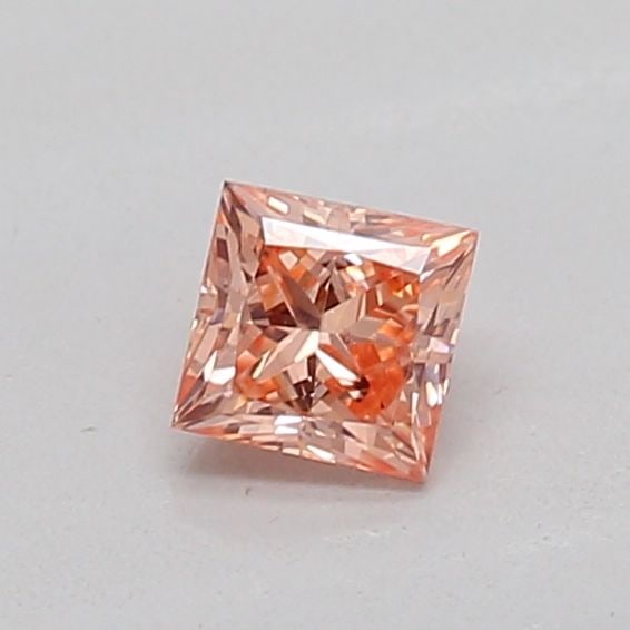 Loose Diamond - PRINCESS 0.18ct Fancy Intense Pink Orange VS2: Loose Diamond - PRINCESS 0.18ct Fancy Intense Pink Orange VS2 Source: This is a real non-mined Diamond that has been grown in a lab Shape: PRINCESS Carats: 0.18 Color: Fancy Intense Pink Orange Certif