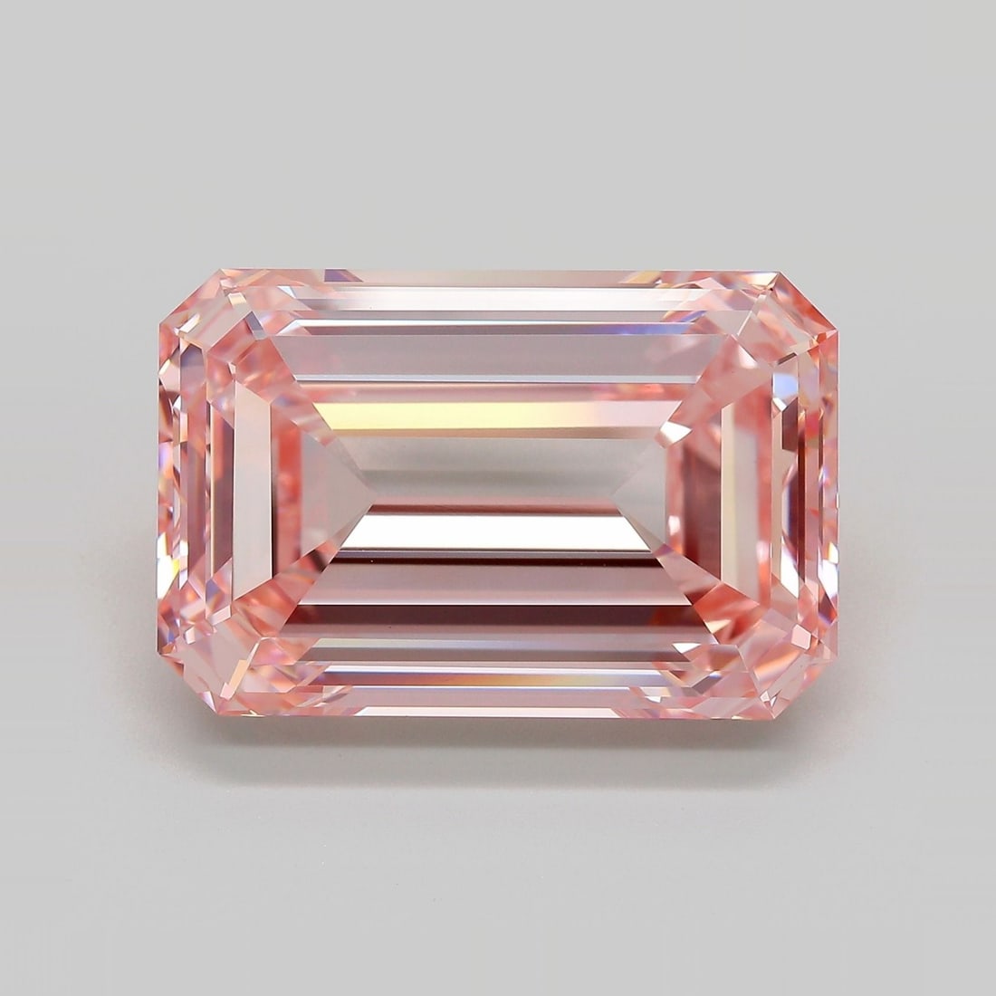 Loose Diamond - EMERALD 18.0ct Fancy Intense Pink VVS2: Loose Diamond - EMERALD 18.0ct Fancy Intense Pink VVS2 Source: This is a real non-mined Diamond that has been grown in a lab Shape: EMERALD Carats: 18.0 Color: Fancy Intense Pink Certification: IGI Vi