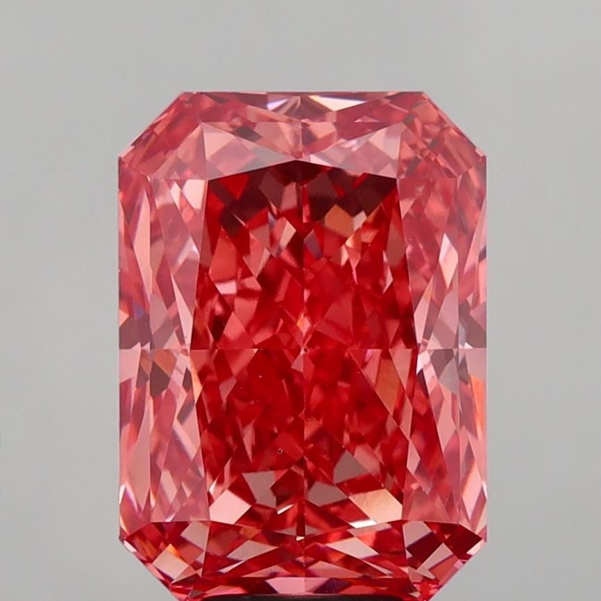 Loose Diamond - RADIANT 8.1ct Fancy Vivid Pink VS2: Loose Diamond - RADIANT 8.1ct Fancy Vivid Pink VS2 Source: This is a real non-mined Diamond that has been grown in a lab Shape: RADIANT Carats: 8.1 Color: Fancy Vivid Pink Certification: IGI Video: