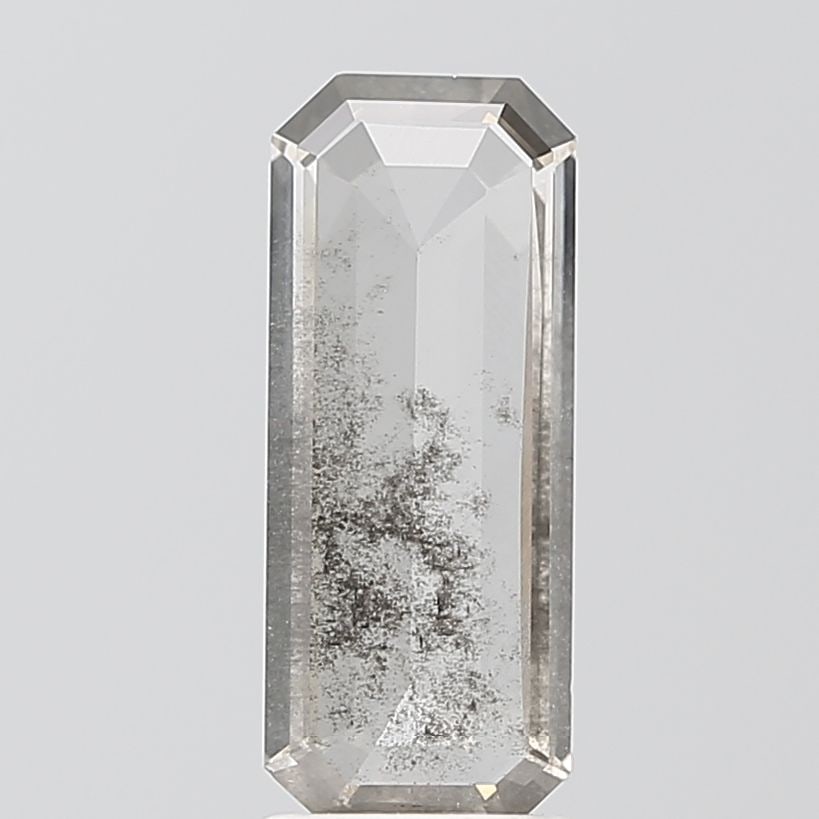 Loose Diamond - EMERALD 1.51ct Salt and Pepper I2: Loose Diamond - EMERALD 1.51ct Salt and Pepper I2 Source: This is a real non-mined Diamond that has been grown in a lab Shape: EMERALD Carats: 1.51 Color: Salt and Pepper Certification: NONE Video: