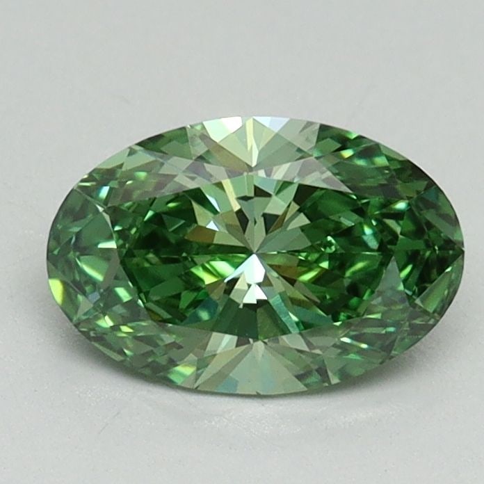 Loose Diamond - OVAL 0.9ct Fancy Vivid Green VVS2: Loose Diamond - OVAL 0.9ct Fancy Vivid Green VVS2 Source: This is a real non-mined Diamond that has been grown in a lab Shape: OVAL Carats: 0.9 Color: Fancy Vivid Green Certification: IGI Video: