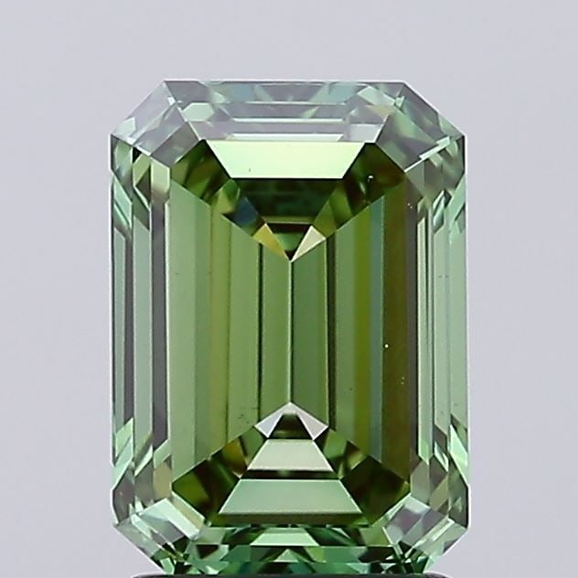 Loose Diamond - EMERALD 2.12ct Fancy Vivid Green VS1 (1 of 1)