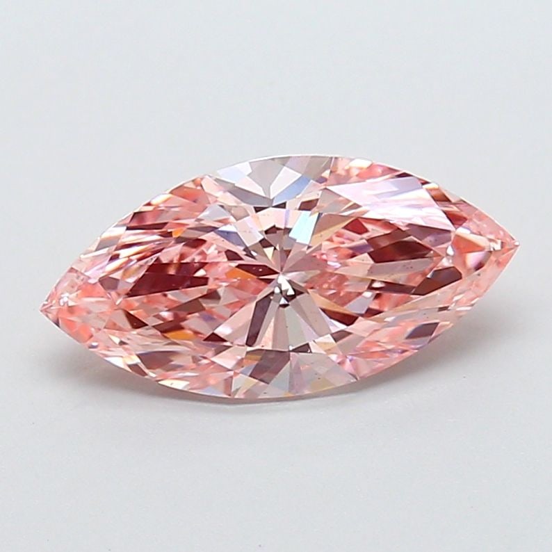Loose Diamond - MARQUISE 2.5ct Fancy Vivid Pink VS2: Loose Diamond - MARQUISE 2.5ct Fancy Vivid Pink VS2 Source: This is a real non-mined Diamond that has been grown in a lab Shape: MARQUISE Carats: 2.5 Color: Fancy Vivid Pink Certification: IGI Video: