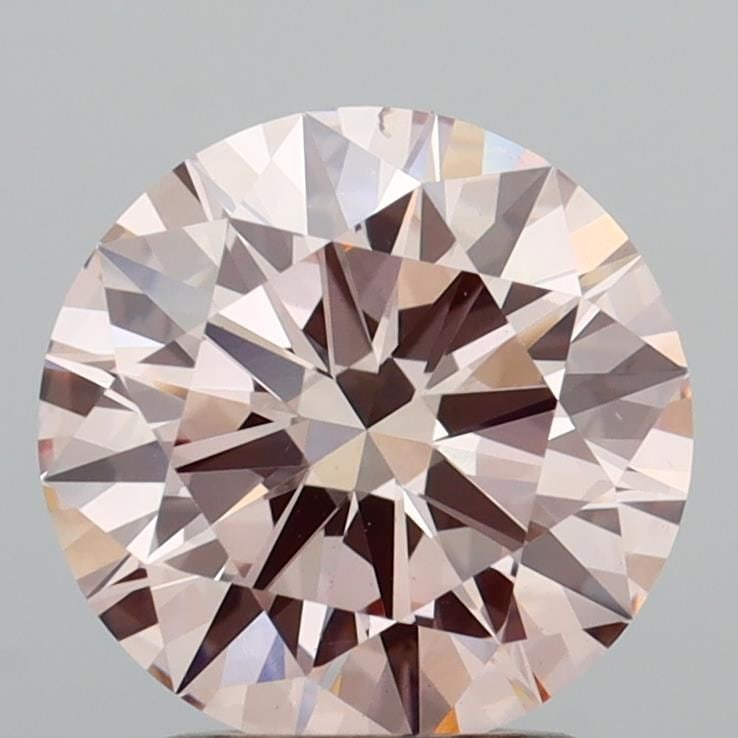 Loose Diamond - ROUND 2.01ct Fancy Light Brownish Pink VS1: Loose Diamond - ROUND 2.01ct Fancy Light Brownish Pink VS1 Source: This is a real non-mined Diamond that has been grown in a lab Shape: ROUND Carats: 2.01 Color: Fancy Light Brownish Pink Certificatio