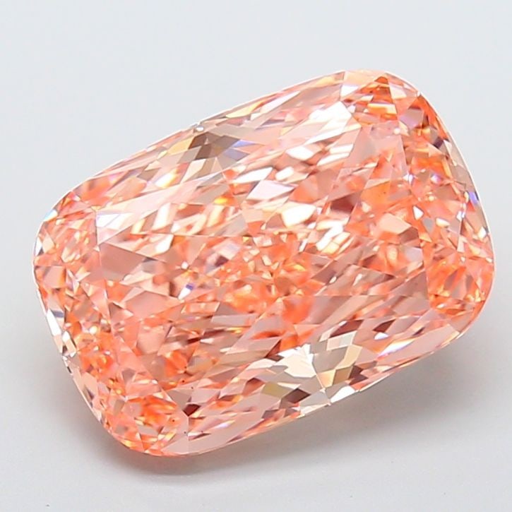 Loose Diamond - CUSHION MODIFIED 10.07ct Fancy Vivid Orange Pink VS1: Loose Diamond - CUSHION MODIFIED 10.07ct Fancy Vivid Orange Pink VS1 Source: This is a real non-mined Diamond that has been grown in a lab Shape: CUSHION MODIFIED Carats: 10.07 Color: Fancy Vivid Oran