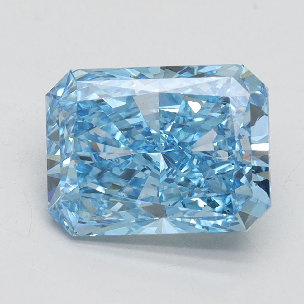 Loose Diamond - RADIANT 3.02ct Fancy Vivid Blue SI1: Loose Diamond - RADIANT 3.02ct Fancy Vivid Blue SI1 Source: This is a real non-mined Diamond that has been grown in a lab Shape: RADIANT Carats: 3.02 Color: Fancy Vivid Blue Certification: IGI Video: