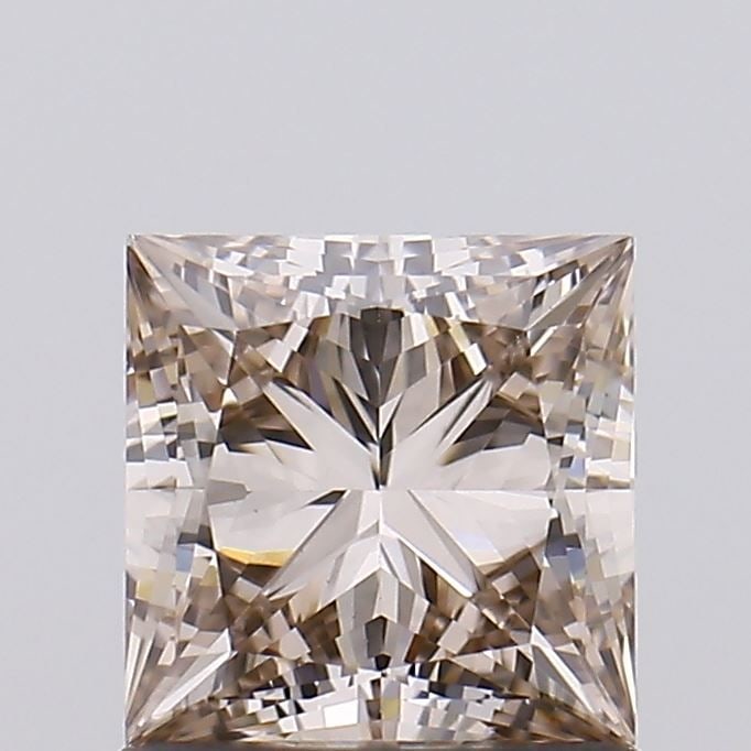 Loose Diamond - PRINCESS 0.92ct Fancy Light Brown VVS2: Loose Diamond - PRINCESS 0.92ct Fancy Light Brown VVS2 Source: This is a real non-mined Diamond that has been grown in a lab Shape: PRINCESS Carats: 0.92 Color: Fancy Light Brown Certification: NONE V
