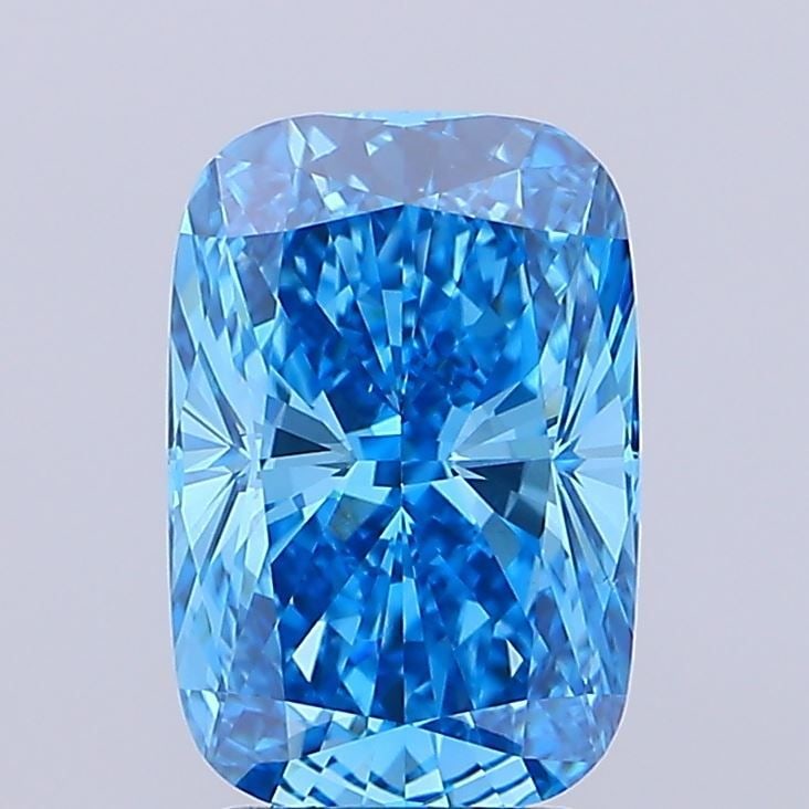 Loose Diamond - CUSHION MODIFIED 3.14ct Fancy Vivid Blue VS1: Loose Diamond - CUSHION MODIFIED 3.14ct Fancy Vivid Blue VS1 Source: This is a real non-mined Diamond that has been grown in a lab Shape: CUSHION MODIFIED Carats: 3.14 Color: Fancy Vivid Blue Certific