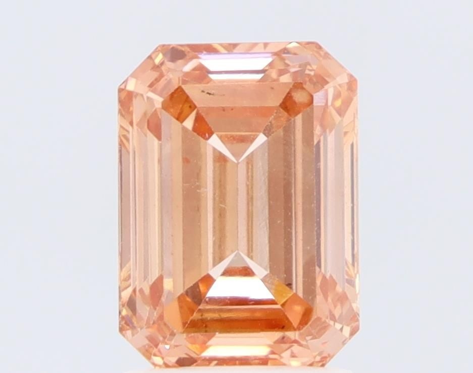 Loose Diamond - EMERALD 2.1ct Fancy Orange VS2: Loose Diamond - EMERALD 2.1ct Fancy Orange VS2 Source: This is a real non-mined Diamond that has been grown in a lab Shape: EMERALD Carats: 2.1 Color: Fancy Orange Certification: NONE Video: