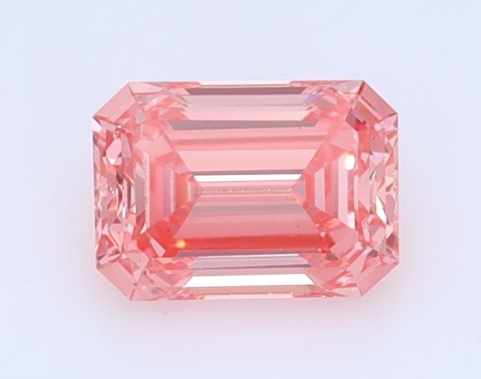 Loose Diamond - EMERALD 0.53ct Fancy Vivid Pink VS1: Loose Diamond - EMERALD 0.53ct Fancy Vivid Pink VS1 Source: This is a real non-mined Diamond that has been grown in a lab Shape: EMERALD Carats: 0.53 Color: Fancy Vivid Pink Certification: IGI Video: