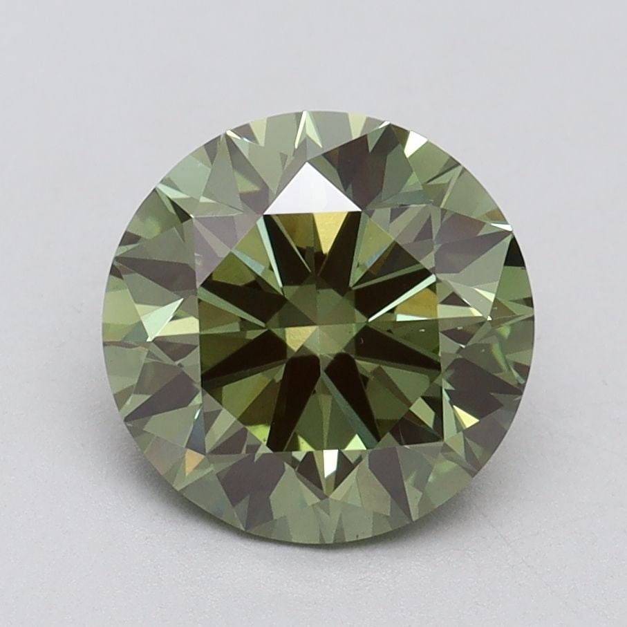 Loose Diamond - ROUND 2.3ct Fancy Vivid Green VS1: Loose Diamond - ROUND 2.3ct Fancy Vivid Green VS1 Source: This is a real non-mined Diamond that has been grown in a lab Shape: ROUND Carats: 2.3 Color: Fancy Vivid Green Certification: IGI Video: