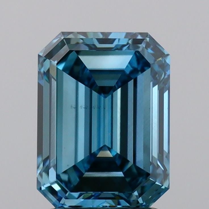 Loose Diamond - EMERALD 2.0ct Fancy Vivid Blue VS1: Loose Diamond - EMERALD 2.0ct Fancy Vivid Blue VS1 Source: This is a real non-mined Diamond that has been grown in a lab Shape: EMERALD Carats: 2.0 Color: Fancy Vivid Blue Certification: IGI Video: