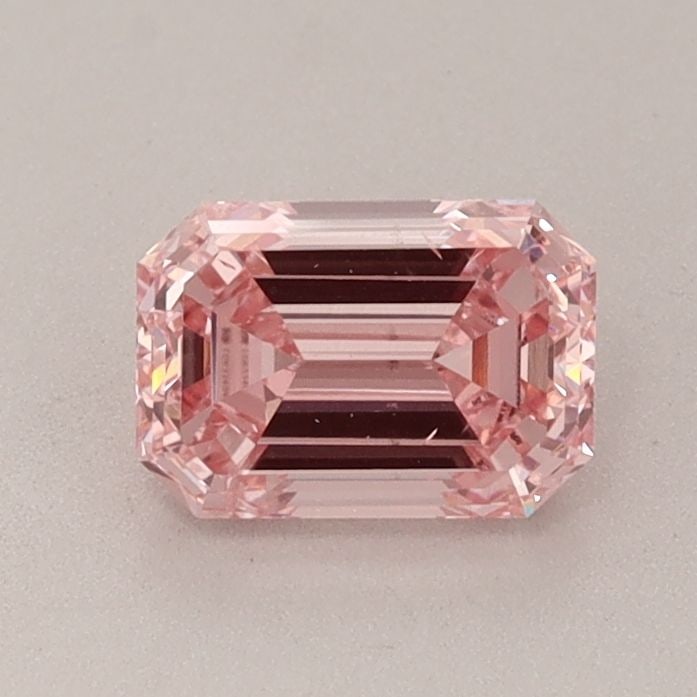 Loose Diamond - EMERALD 0.86ct Fancy Intense Pink SI1: Loose Diamond - EMERALD 0.86ct Fancy Intense Pink SI1 Source: This is a real non-mined Diamond that has been grown in a lab Shape: EMERALD Carats: 0.86 Color: Fancy Intense Pink Certification: IGI Vid