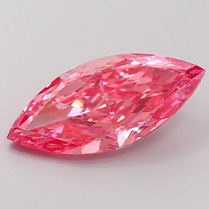 Loose Diamond - MARQUISE 2.53ct Fancy Vivid Pink VVS2: Loose Diamond - MARQUISE 2.53ct Fancy Vivid Pink VVS2 Source: This is a real non-mined Diamond that has been grown in a lab Shape: MARQUISE Carats: 2.53 Color: Fancy Vivid Pink Certification: IGI Vide