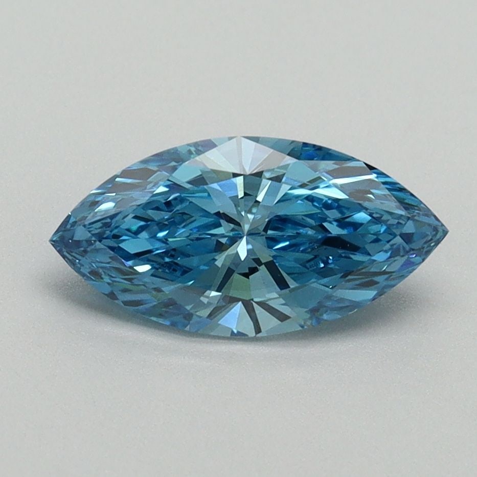 Loose Diamond - MARQUISE 1.06ct Fancy Vivid Blue VS2: Loose Diamond - MARQUISE 1.06ct Fancy Vivid Blue VS2 Source: This is a real non-mined Diamond that has been grown in a lab Shape: MARQUISE Carats: 1.06 Color: Fancy Vivid Blue Certification: IGI Video
