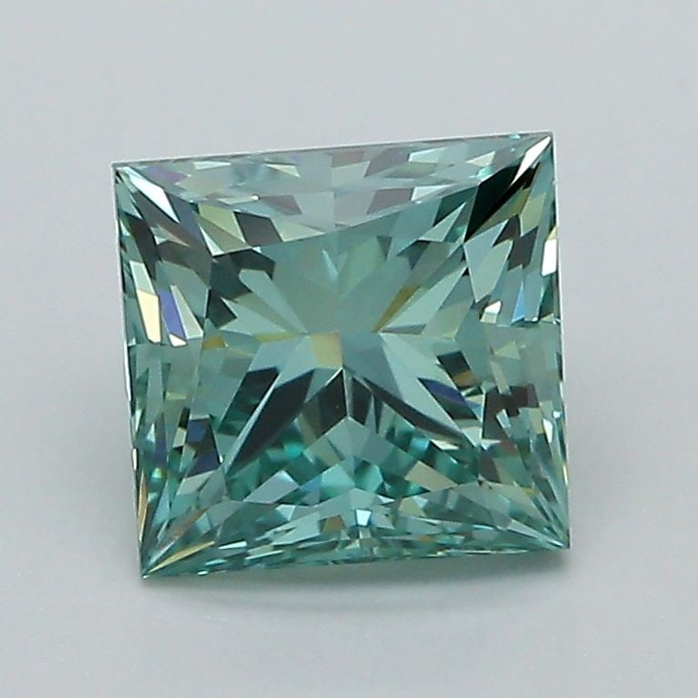 Loose Diamond - PRINCESS 2.01ct Fancy Vivid Green VS1 (1 of 1)