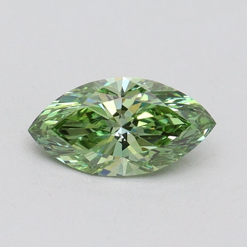 Loose Diamond - MARQUISE 0.55ct Fancy Vivid Green VS1: Loose Diamond - MARQUISE 0.55ct Fancy Vivid Green VS1 Source: This is a real non-mined Diamond that has been grown in a lab Shape: MARQUISE Carats: 0.55 Color: Fancy Vivid Green Certification: IGI Vid