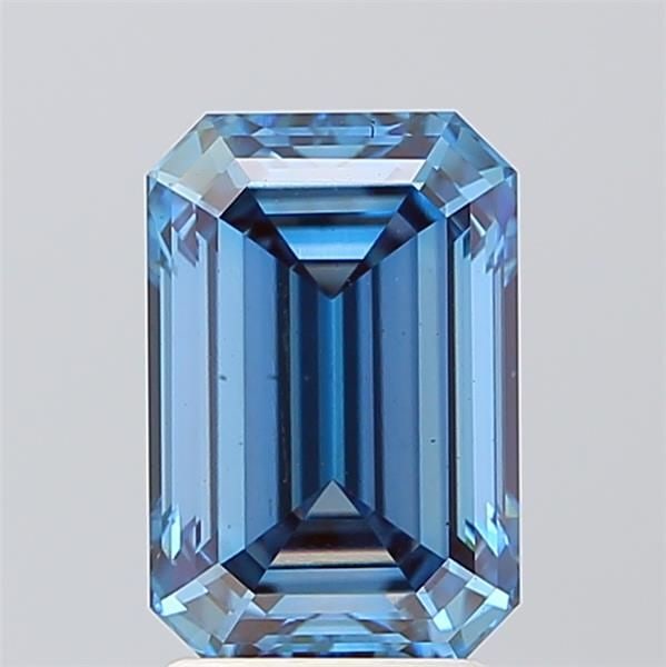 Loose Diamond - EMERALD 2.53ct Fancy Intense Blue VS1: Loose Diamond - EMERALD 2.53ct Fancy Intense Blue VS1 Source: This is a real non-mined Diamond that has been grown in a lab Shape: EMERALD Carats: 2.53 Color: Fancy Intense Blue Certification: IGI Vid