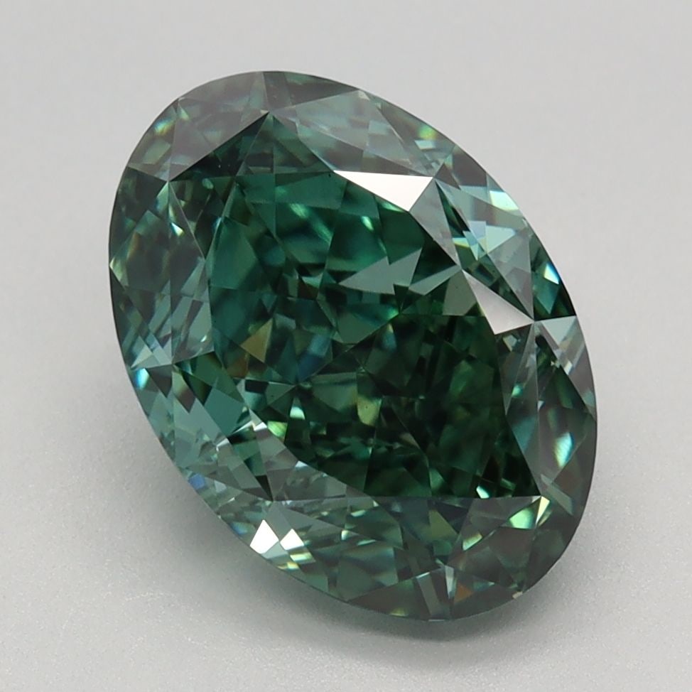 Loose Diamond - OVAL 3.25ct Fancy Vivid Green VS1 (1 of 1)