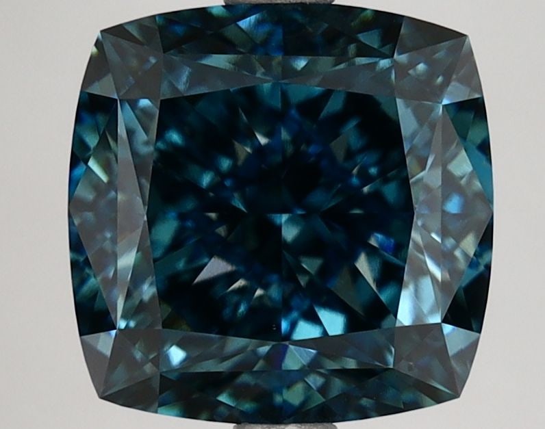 Loose Diamond - CUSHION MODIFIED 4.19ct Fancy Vivid Blue VS1: Loose Diamond - CUSHION MODIFIED 4.19ct Fancy Vivid Blue VS1 Source: This is a real non-mined Diamond that has been grown in a lab Shape: CUSHION MODIFIED Carats: 4.19 Color: Fancy Vivid Blue Certific