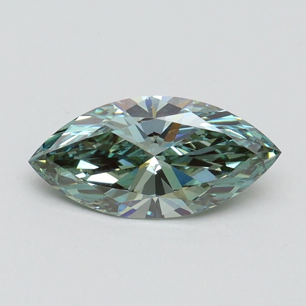 Loose Diamond - MARQUISE 1.01ct Fancy Vivid Green VS1: Loose Diamond - MARQUISE 1.01ct Fancy Vivid Green VS1 Source: This is a real non-mined Diamond that has been grown in a lab Shape: MARQUISE Carats: 1.01 Color: Fancy Vivid Green Certification: IGI Vid