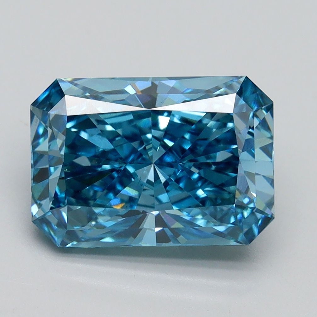 Loose Diamond - RADIANT 3.05ct Fancy Vivid Blue VS1: Loose Diamond - RADIANT 3.05ct Fancy Vivid Blue VS1 Source: This is a real non-mined Diamond that has been grown in a lab Shape: RADIANT Carats: 3.05 Color: Fancy Vivid Blue Certification: IGI Video: