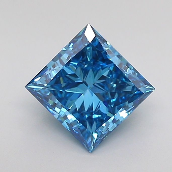 Loose Diamond - PRINCESS 1.4ct Fancy Vivid Blue VS1: Loose Diamond - PRINCESS 1.4ct Fancy Vivid Blue VS1 Source: This is a real non-mined Diamond that has been grown in a lab Shape: PRINCESS Carats: 1.4 Color: Fancy Vivid Blue Certification: IGI Video: