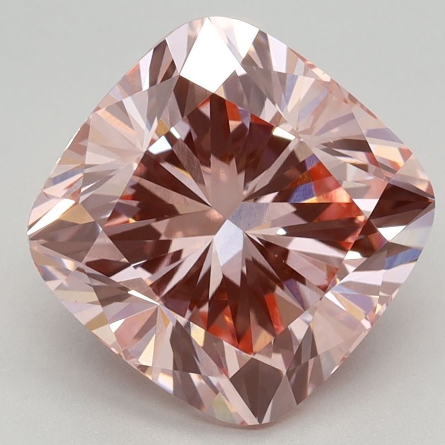 Loose Diamond - CUSHION BRILLIANT 3.08ct Fancy Vivid Pink VS1: Loose Diamond - CUSHION BRILLIANT 3.08ct Fancy Vivid Pink VS1 Source: This is a real non-mined Diamond that has been grown in a lab Shape: CUSHION BRILLIANT Carats: 3.08 Color: Fancy Vivid Pink Certif