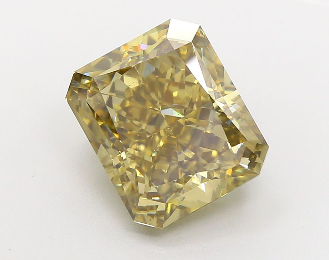 Loose Diamond - RADIANT 7.34ct Fancy Intense Gray Yellow VS2: Loose Diamond - RADIANT 7.34ct Fancy Intense Gray Yellow VS2 Source: This is a real non-mined Diamond that has been grown in a lab Shape: RADIANT Carats: 7.34 Color: Fancy Intense Gray Yellow Certific