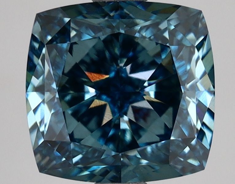 Loose Diamond - CUSHION MODIFIED 2.64ct Fancy Vivid Blue VVS2: Loose Diamond - CUSHION MODIFIED 2.64ct Fancy Vivid Blue VVS2 Source: This is a real non-mined Diamond that has been grown in a lab Shape: CUSHION MODIFIED Carats: 2.64 Color: Fancy Vivid Blue Certifi