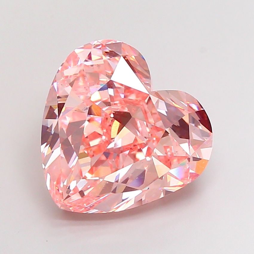 Loose Diamond - HEART 20.18ct Fancy Vivid Pink VS2: Loose Diamond - HEART 20.18ct Fancy Vivid Pink VS2 Source: This is a real non-mined Diamond that has been grown in a lab Shape: HEART Carats: 20.18 Color: Fancy Vivid Pink Certification: IGI Video: