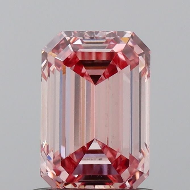 Loose Diamond - EMERALD 1.0ct Fancy Intense Pink VVS2: Loose Diamond - EMERALD 1.0ct Fancy Intense Pink VVS2 Source: This is a real non-mined Diamond that has been grown in a lab Shape: EMERALD Carats: 1.0 Color: Fancy Intense Pink Certification: IGI Vide