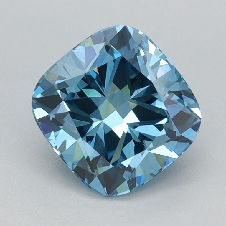 Loose Diamond - CUSHION BRILLIANT 1.08ct Fancy Vivid Blue VS1: Loose Diamond - CUSHION BRILLIANT 1.08ct Fancy Vivid Blue VS1 Source: This is a real non-mined Diamond that has been grown in a lab Shape: CUSHION BRILLIANT Carats: 1.08 Color: Fancy Vivid Blue Certif