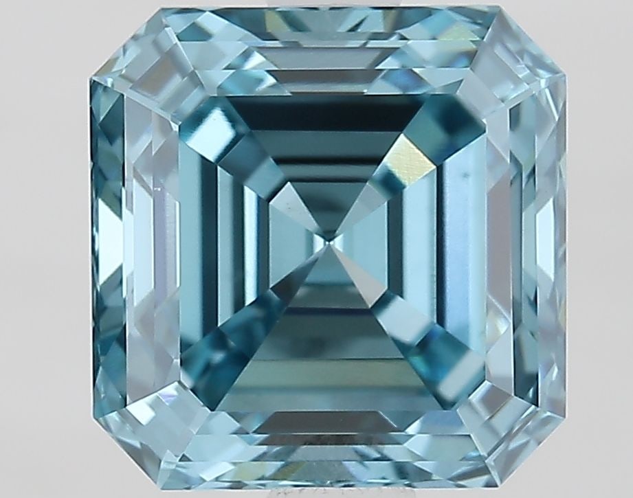 Loose Diamond - SQUARE EMERALD 2.05ct Fancy Vivid Blue VS1 (1 of 1)