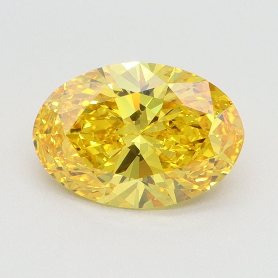 Loose Diamond - OVAL 1.54ct Fancy Vivid Yellow VVS2: Loose Diamond - OVAL 1.54ct Fancy Vivid Yellow VVS2 Source: This is a real non-mined Diamond that has been grown in a lab Shape: OVAL Carats: 1.54 Color: Fancy Vivid Yellow Certification: IGI Video: