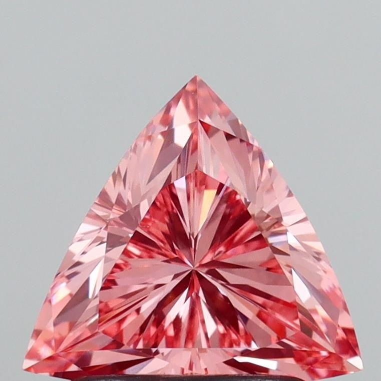 Loose Diamond - TRIANGULAR 1.14ct Fancy Vivid Pink VS1: Loose Diamond - TRIANGULAR 1.14ct Fancy Vivid Pink VS1 Source: This is a real non-mined Diamond that has been grown in a lab Shape: TRIANGULAR Carats: 1.14 Color: Fancy Vivid Pink Certification: IGI V
