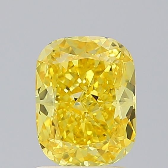 Loose Diamond - CUSHION BRILLIANT 1.57ct Fancy Vivid Yellow VVS2 (1 of 1)